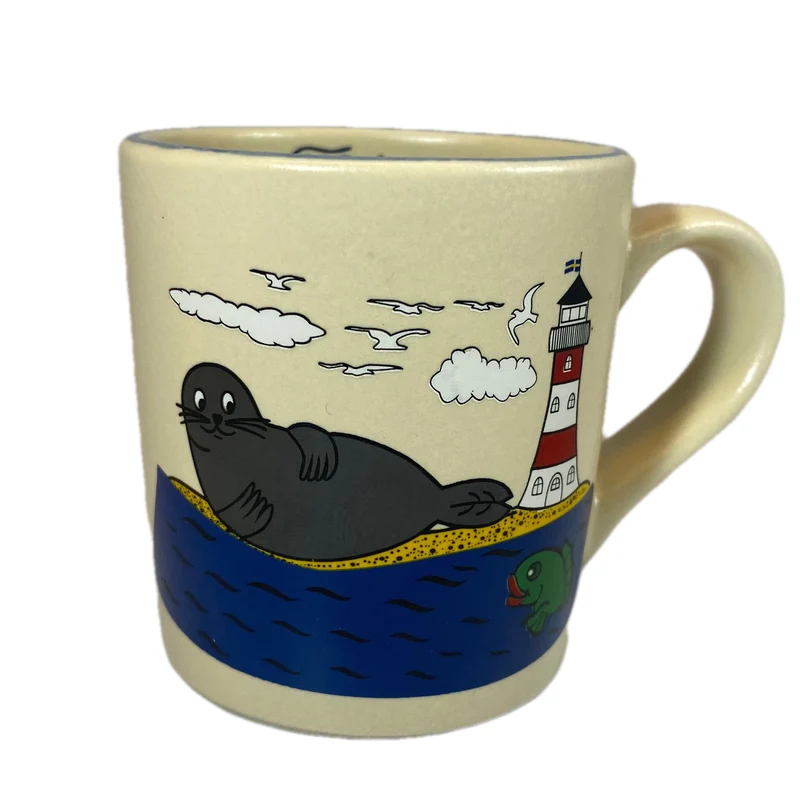 Kindertasse, Keramik, „Robbe“ klein (Espressogröße) mit Wunschnamen - Jeder Name ist möglich!