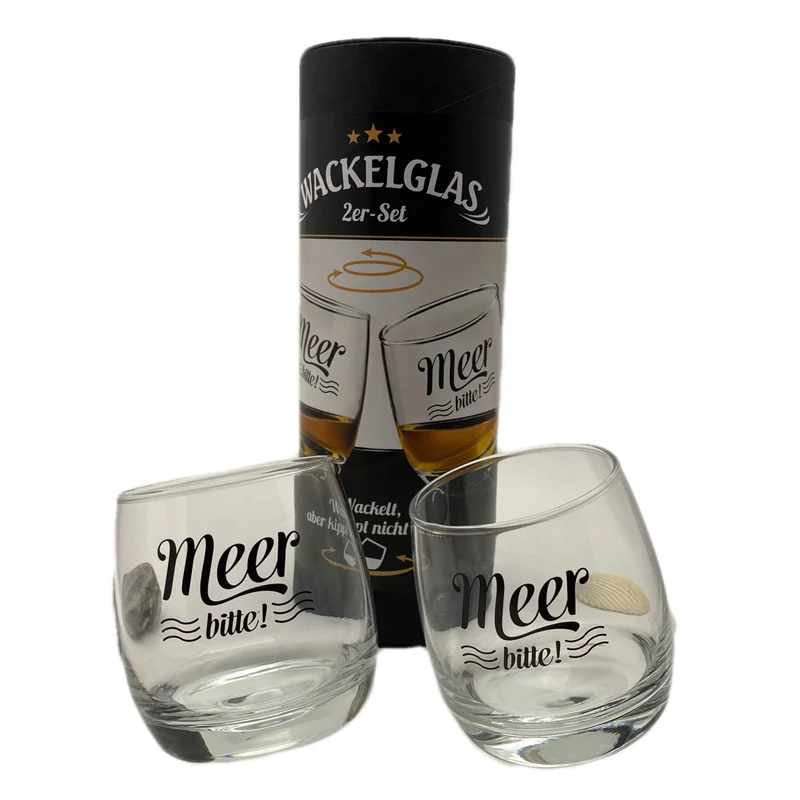 Wackelglas „Meer bitte!“