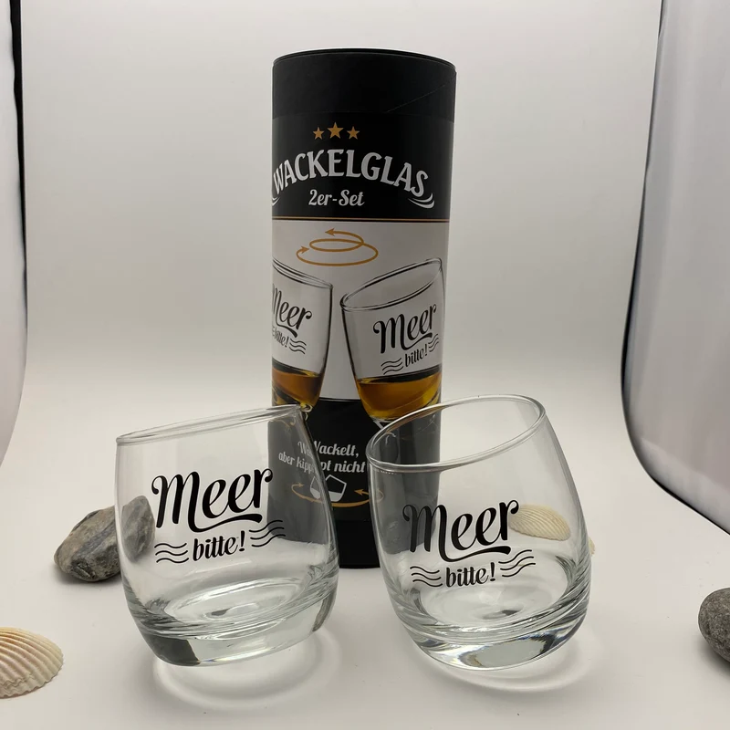 Wackelglas „Meer bitte!“