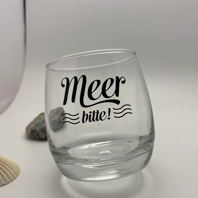 Wackelglas „Meer bitte!“