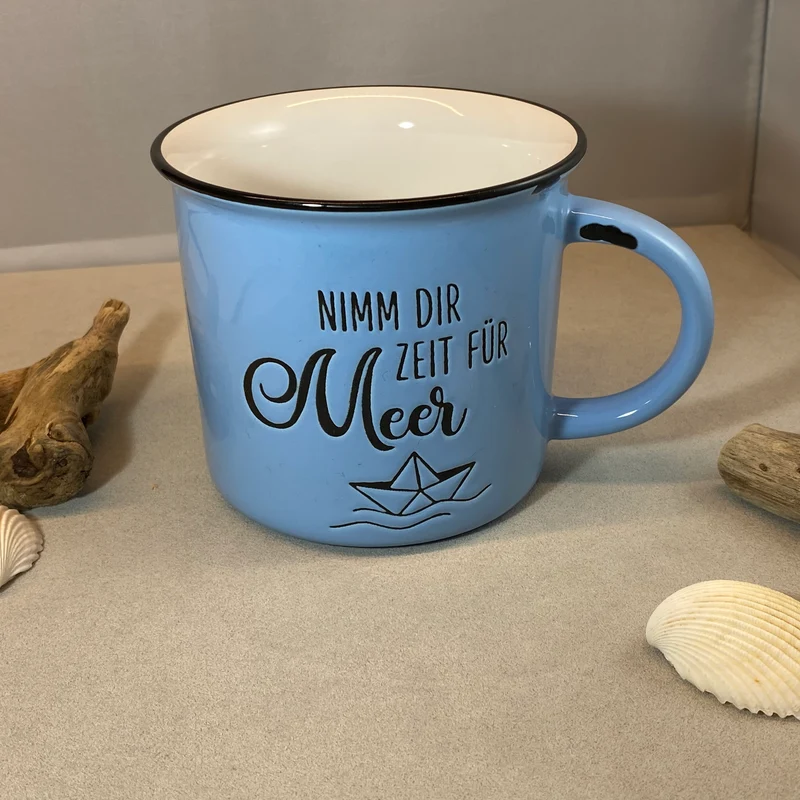 Tasse „Nimm Dir Zeit für Meer“ Vintagebecher