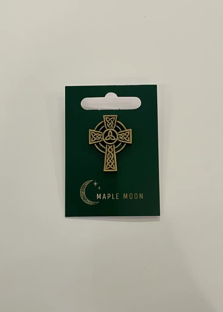 Gold Cross Pin | Maple Moon