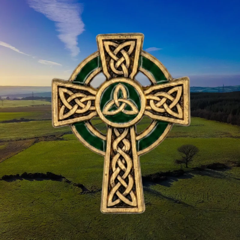 Gold Cross Pin | Maple Moon