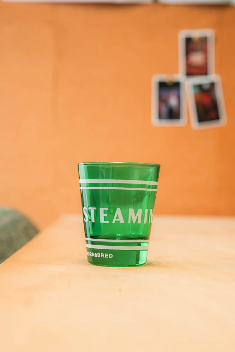 Pure Steamin' Shot Glass | Born & Bred