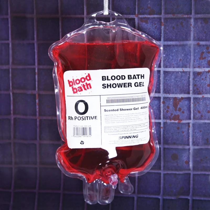 Duschgel in Bluttransfusionsbeutel