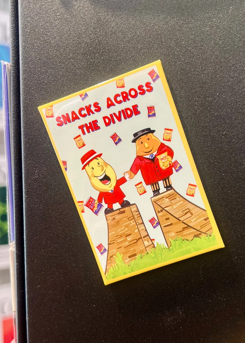 Snacks Across The Divide Magnet | Derry Nice Things