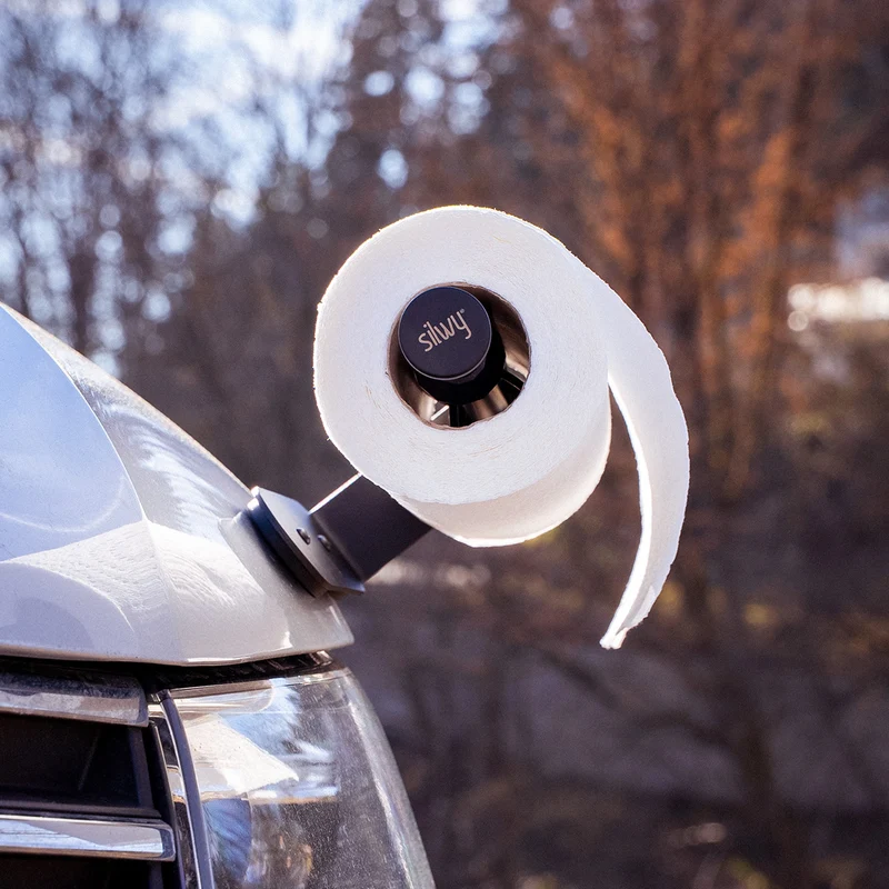 Magnet-Küchenrollenhalter inkl. Metall-Leiste und Camping Kochbuch