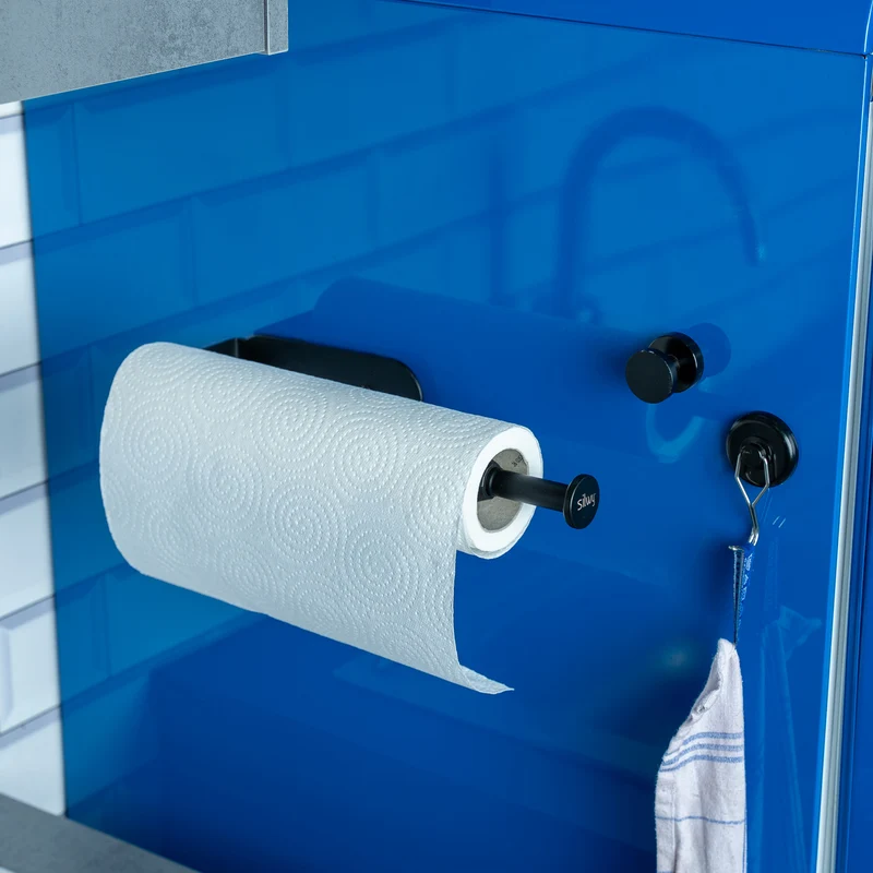 Magnet-Küchenrollenhalter inkl. Metall-Leiste und Camping Kochbuch