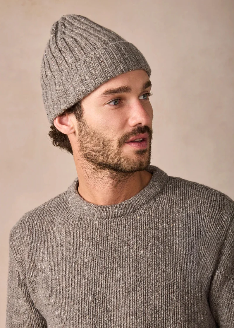 Luxe Cashmere Aran Ribbed Hat | Rocky Ground