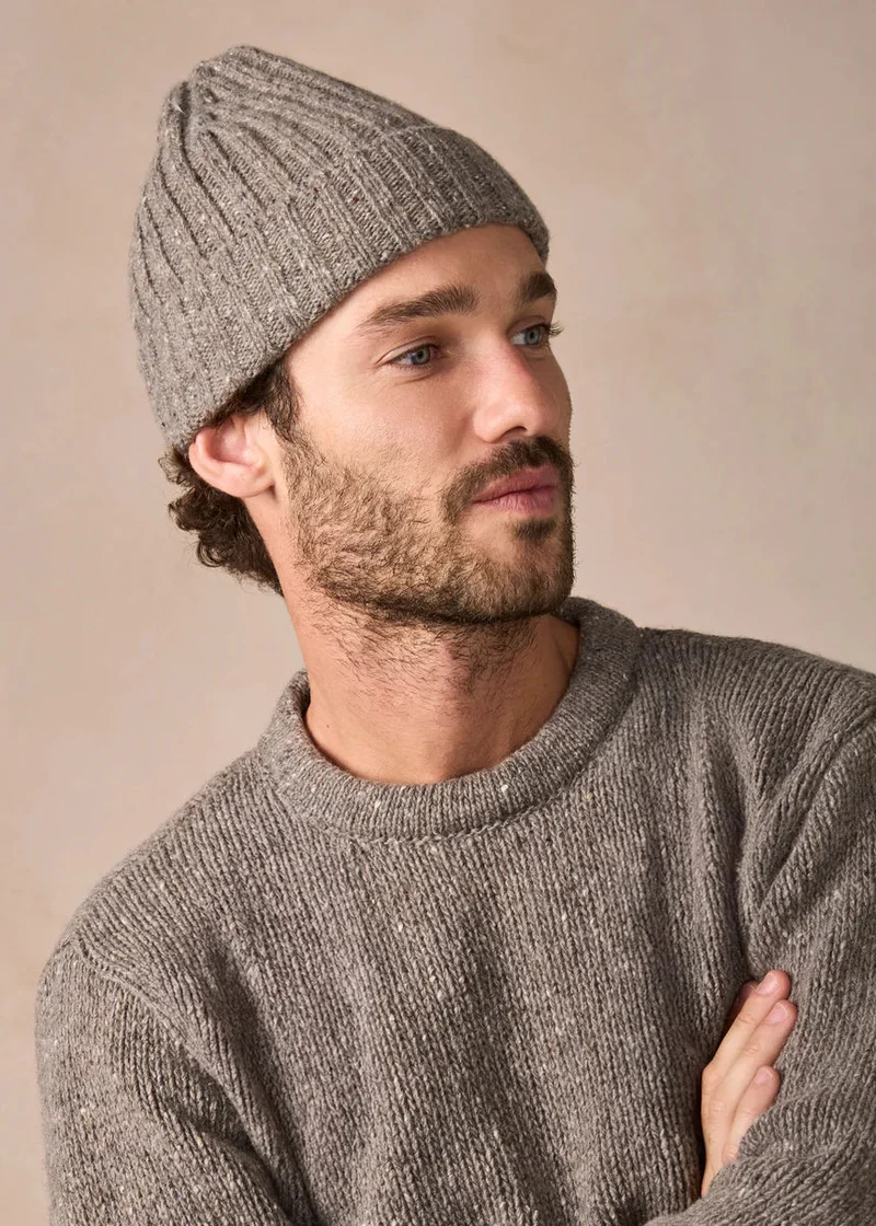 Luxe Cashmere Aran Ribbed Hat | Rocky Ground
