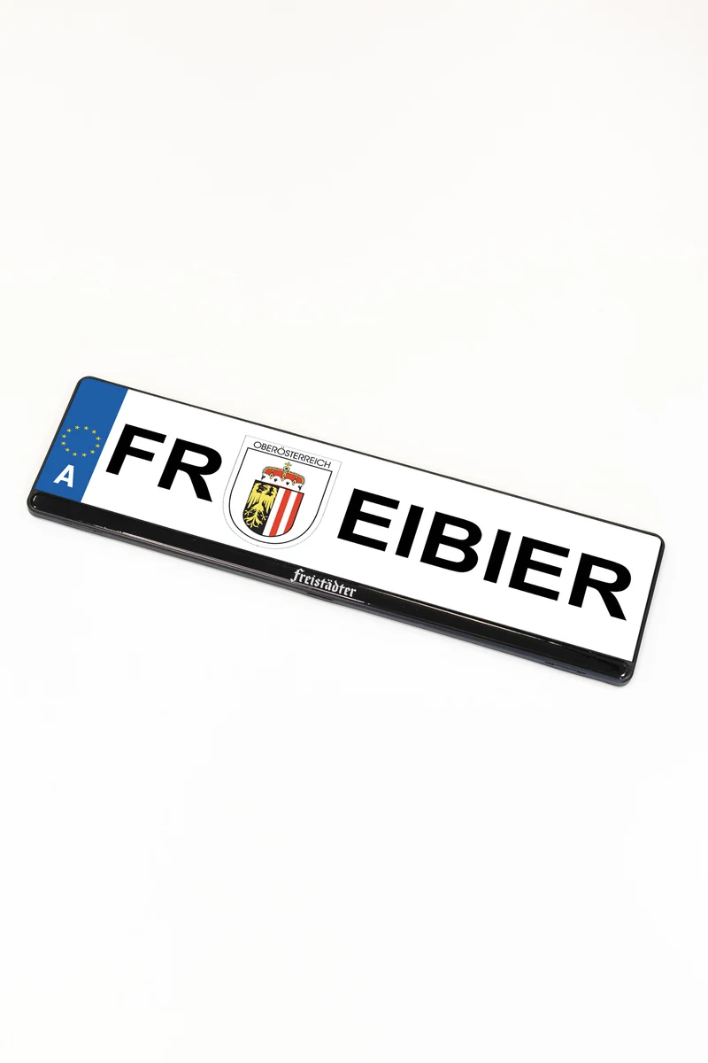Freistädter Bier Kennzeichenhalterung