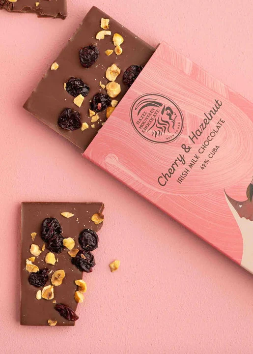 Cherry and Hazelnut Milk Chocolate | Hazel Mountain Chocolate
