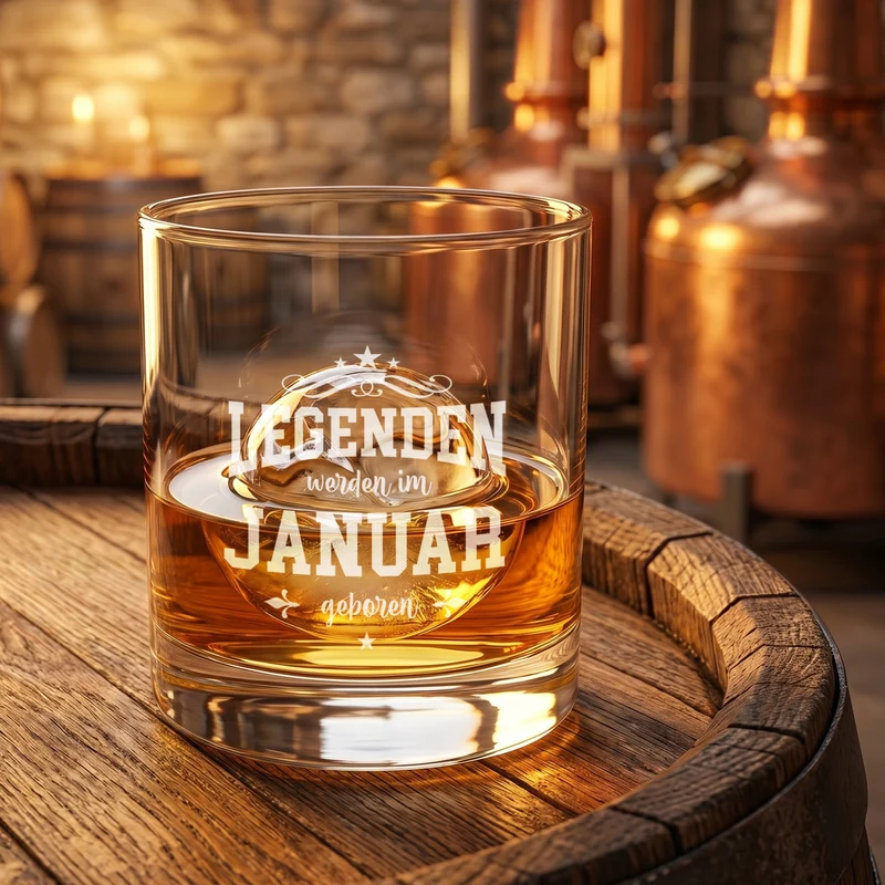 Personalisiertes Whisky Glas mit Gravur als Geschenk zum Geburtstag | 320 ml Whiskeyglas