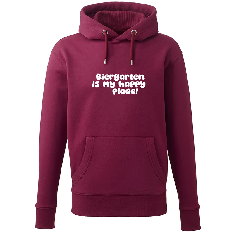 Hoodie "Biergarten is my happy place!"
