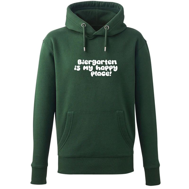 Hoodie "Biergarten is my happy place!"