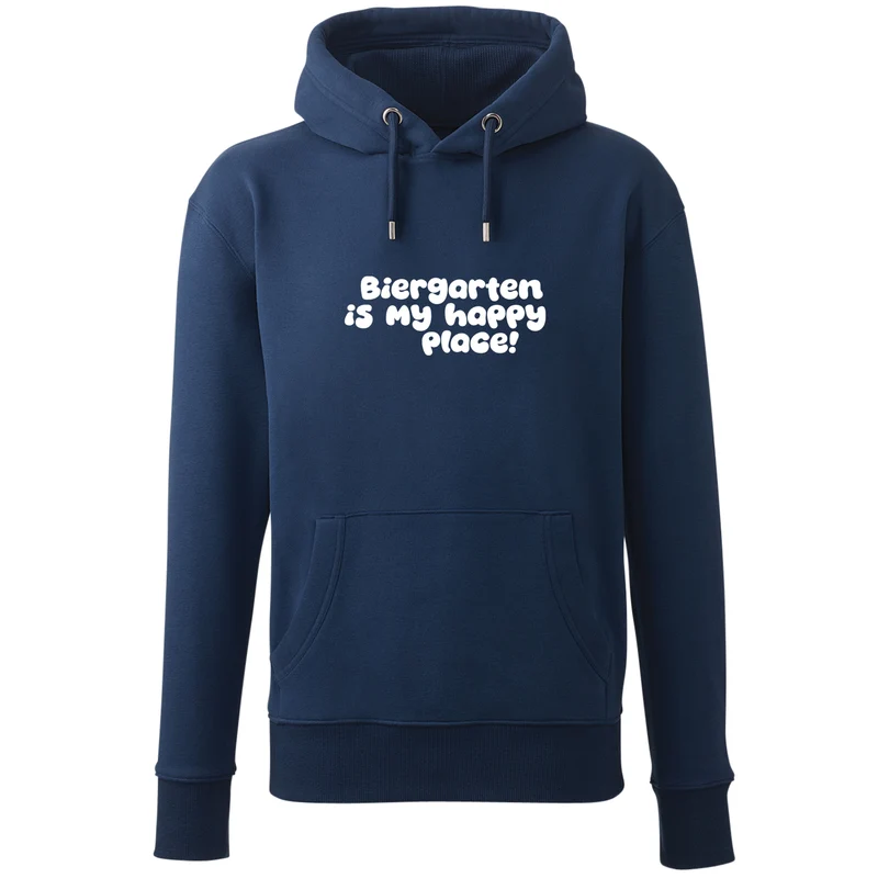 Hoodie "Biergarten is my happy place!"