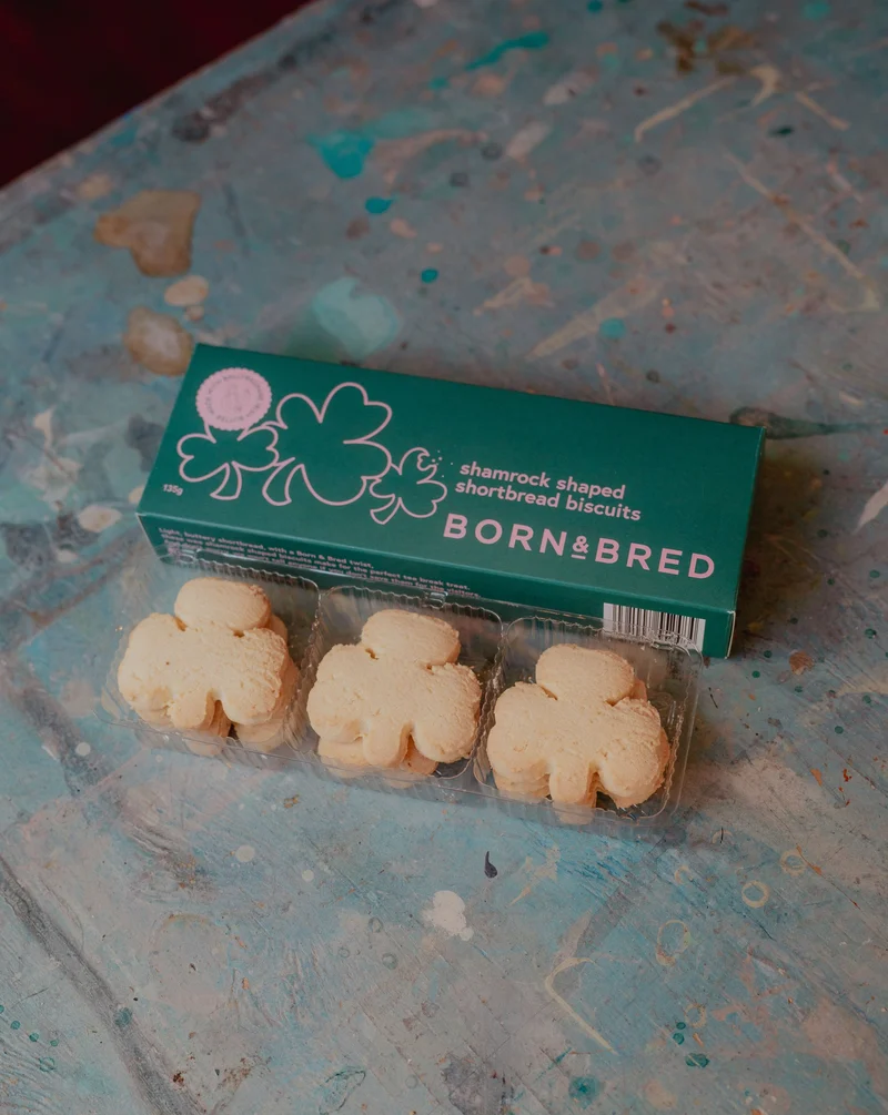 Shamrock Shaped Shortbread Biscuits | Born & Bred
