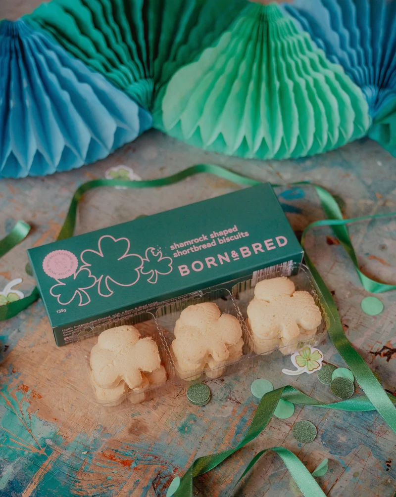 Shamrock Shaped Shortbread Biscuits | Born & Bred