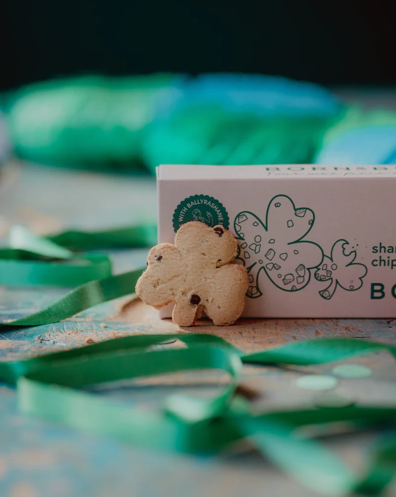Shamrock Shaped Chocolate Chip Shortbread Biscuits | Born & Bred