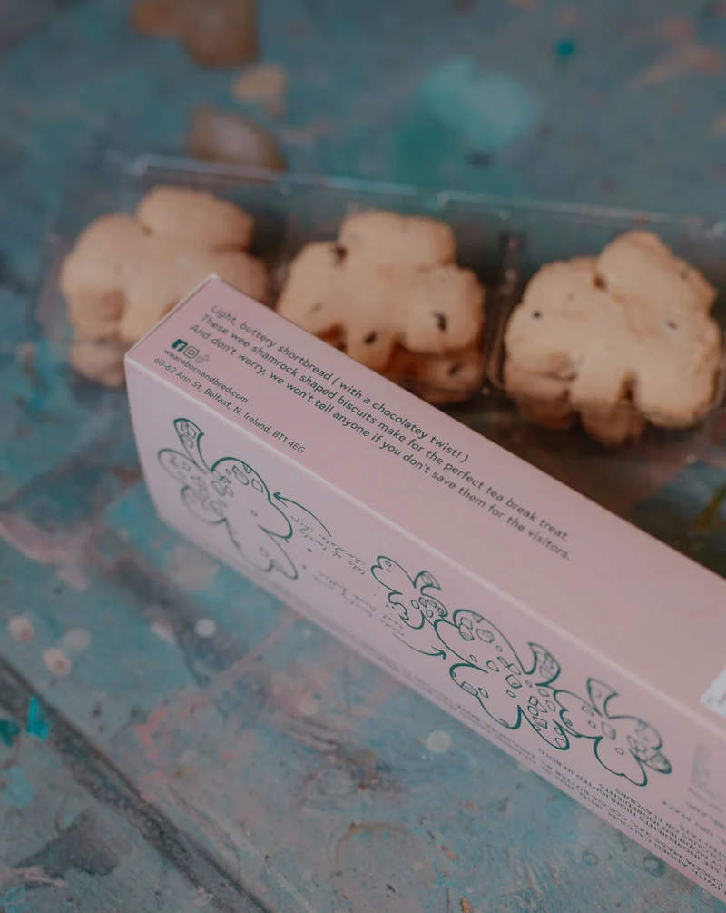 Shamrock Shaped Chocolate Chip Shortbread Biscuits | Born & Bred