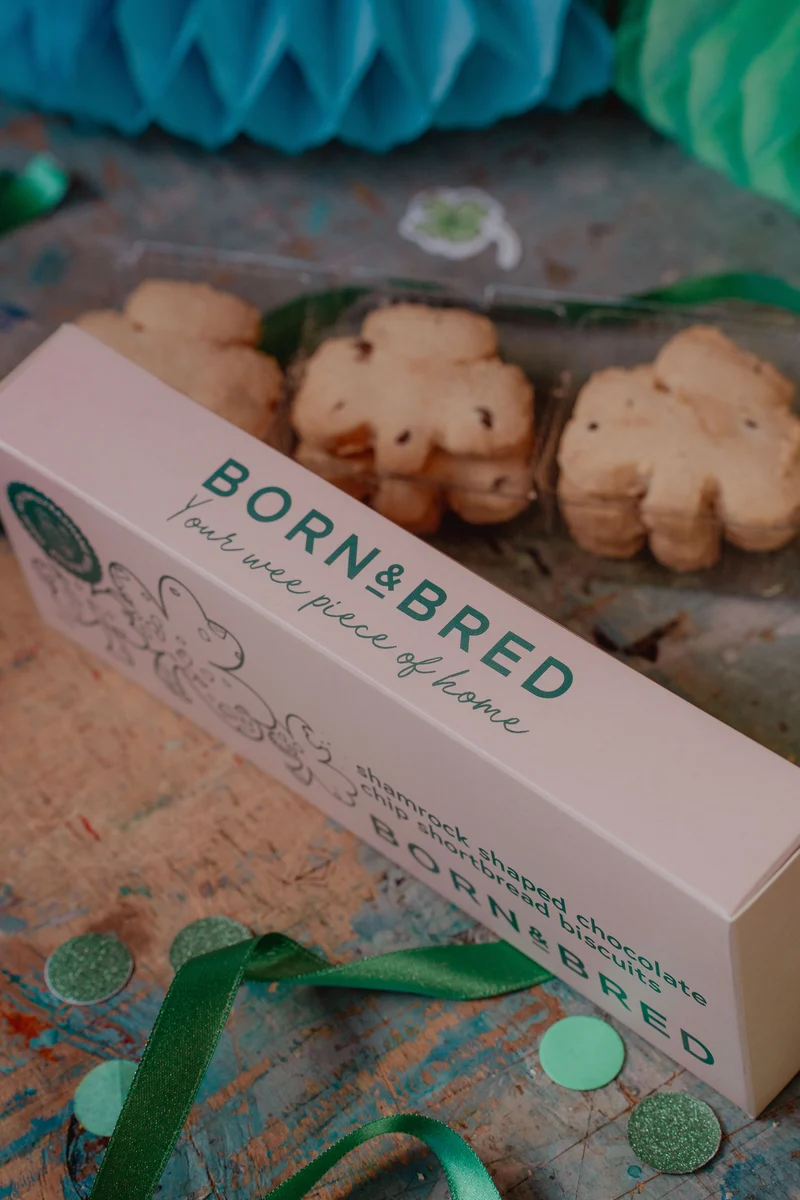 Shamrock Shaped Chocolate Chip Shortbread Biscuits | Born & Bred