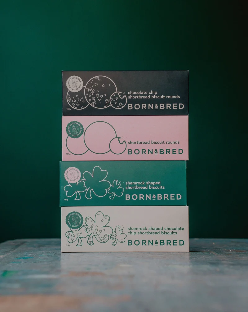 Shamrock Shaped Chocolate Chip Shortbread Biscuits | Born & Bred