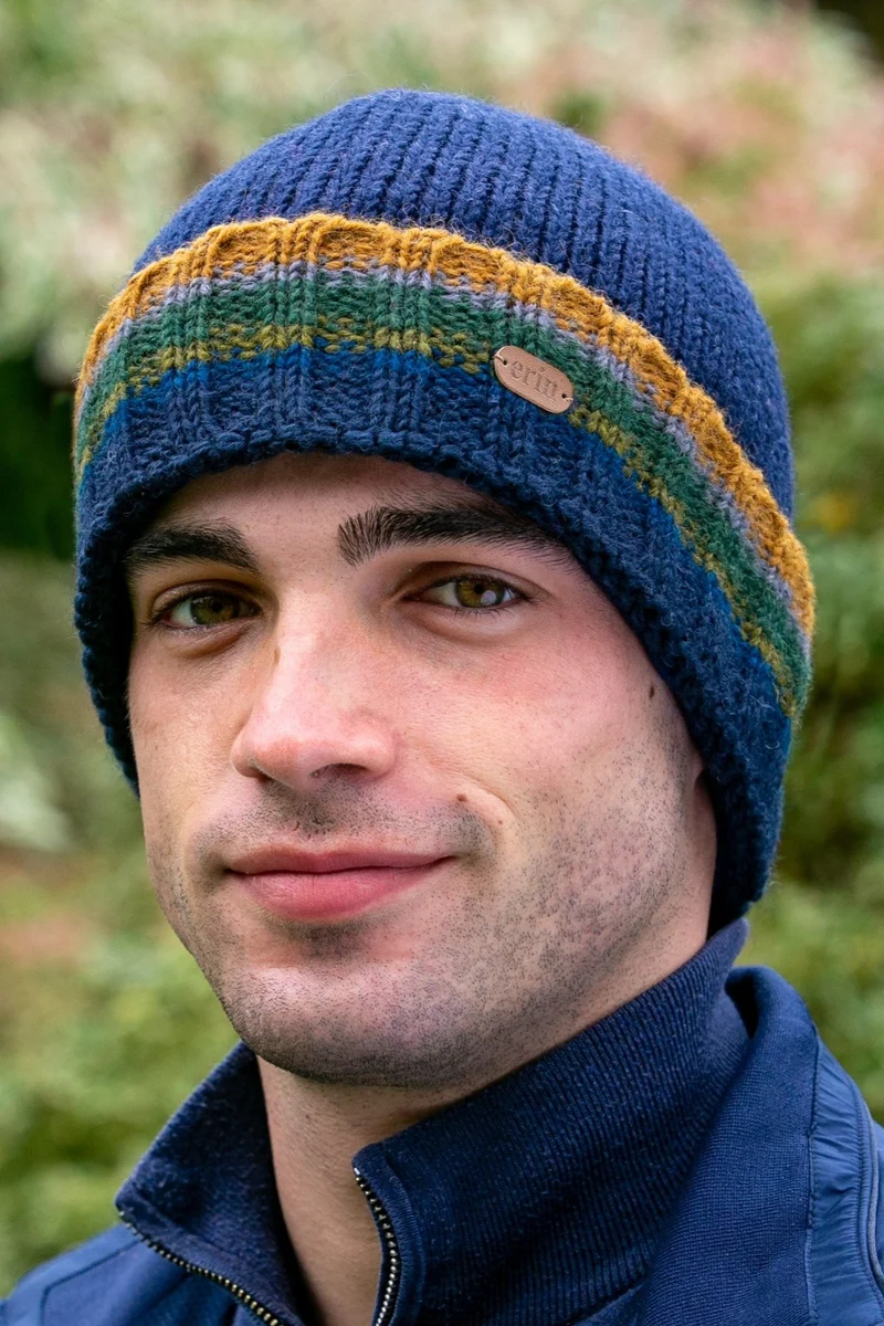 Erin Men's Rib Pullon Hat | Navy