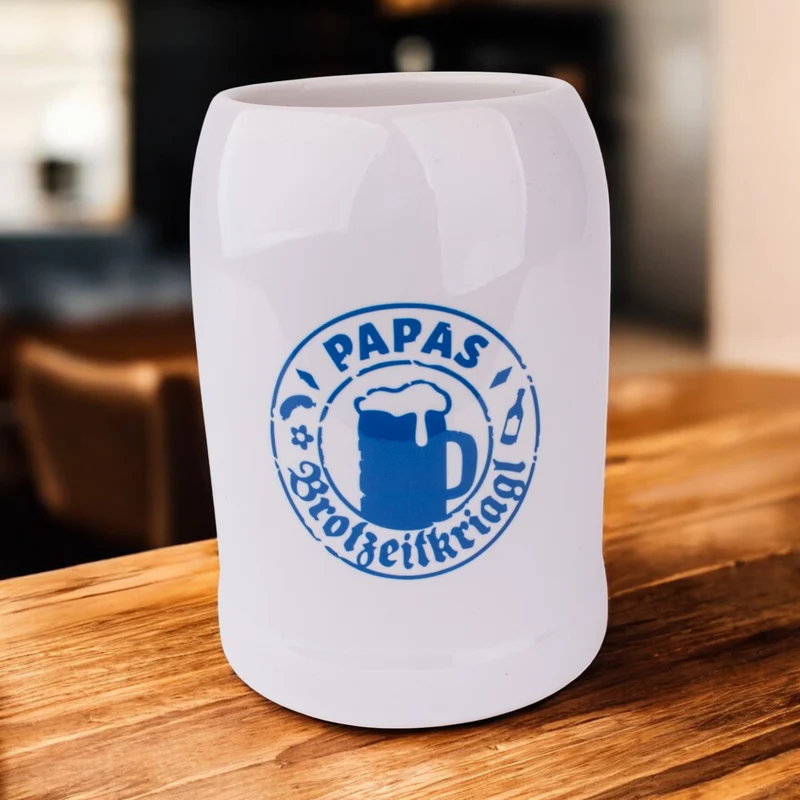Bierkrug "Papas Brotzeitkriagl"