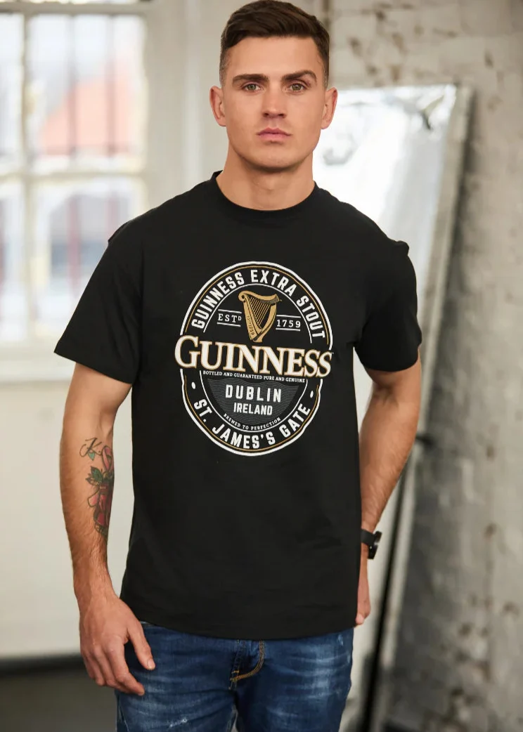 Guinness Black English Label T-Shirt