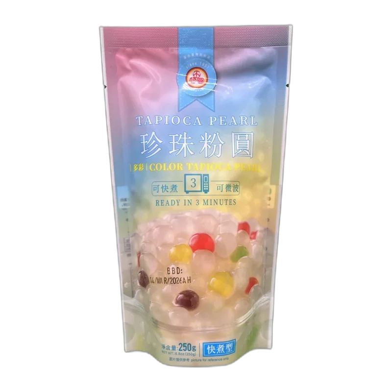 CN WFY New Sago Pearls Topping Mix Colored 250g