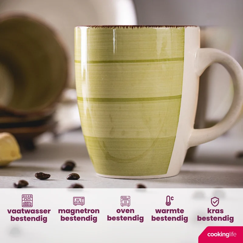 Cookinglife Becher Delice Grün 350 ml - 6 Stück