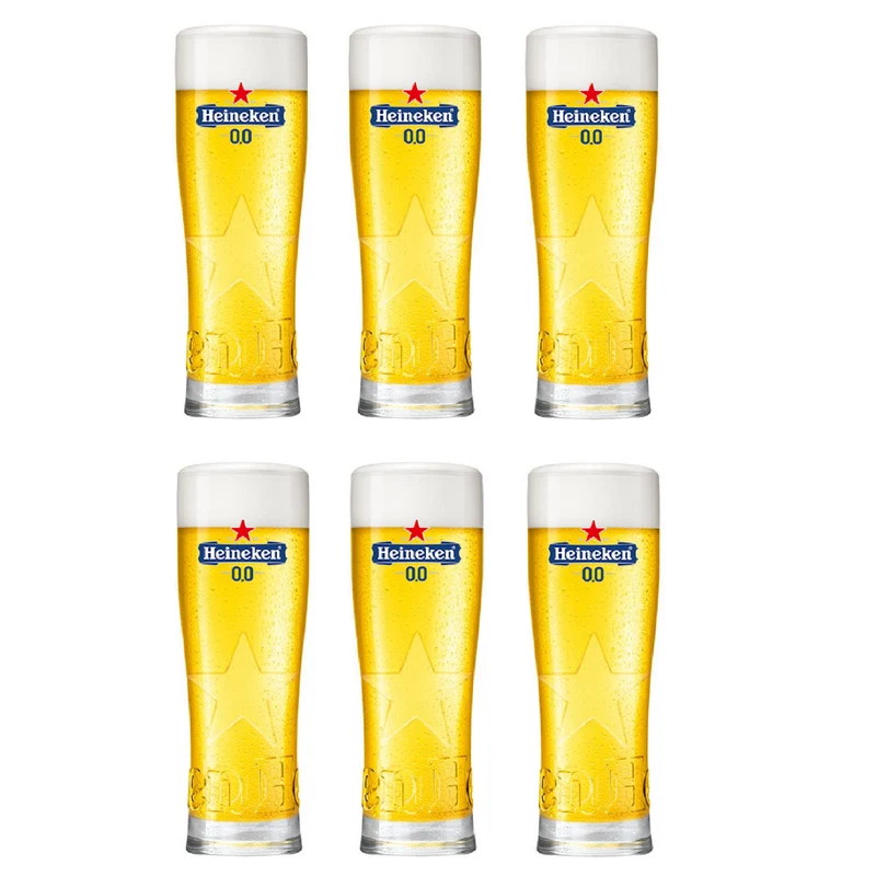 Heineken Biergläser 0.0 Star 250 ml - 6 Stück