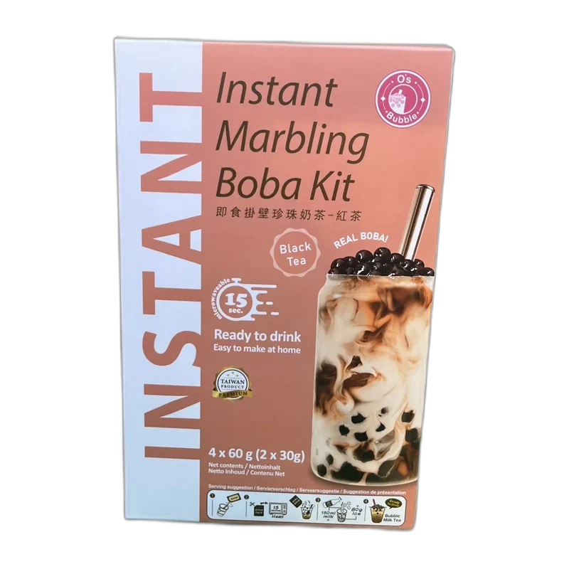 O's Bubble Instant Boba Black Tea 240G