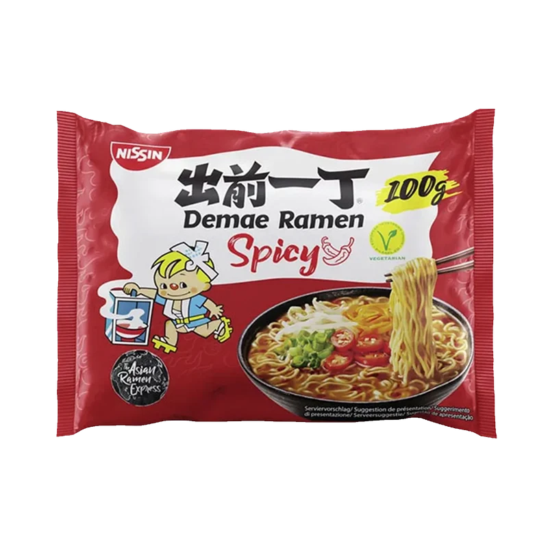 NISSIN Demae Ramen Spicy Seame Oil Flavor 100G