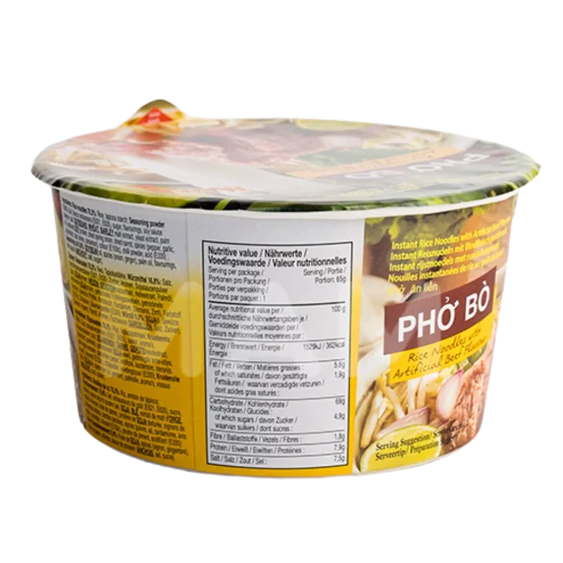 MAMA Instant Reisnudeln Pho Bo 65G