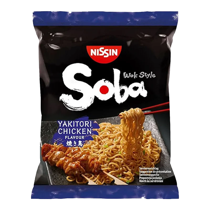 NISSIN Noodle Bag Soba Yakitori Chicken 110G
