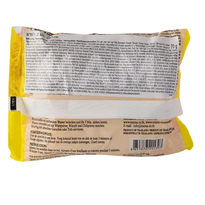 MAMA Instant Reisnudeln Pad Thai Pk 70G