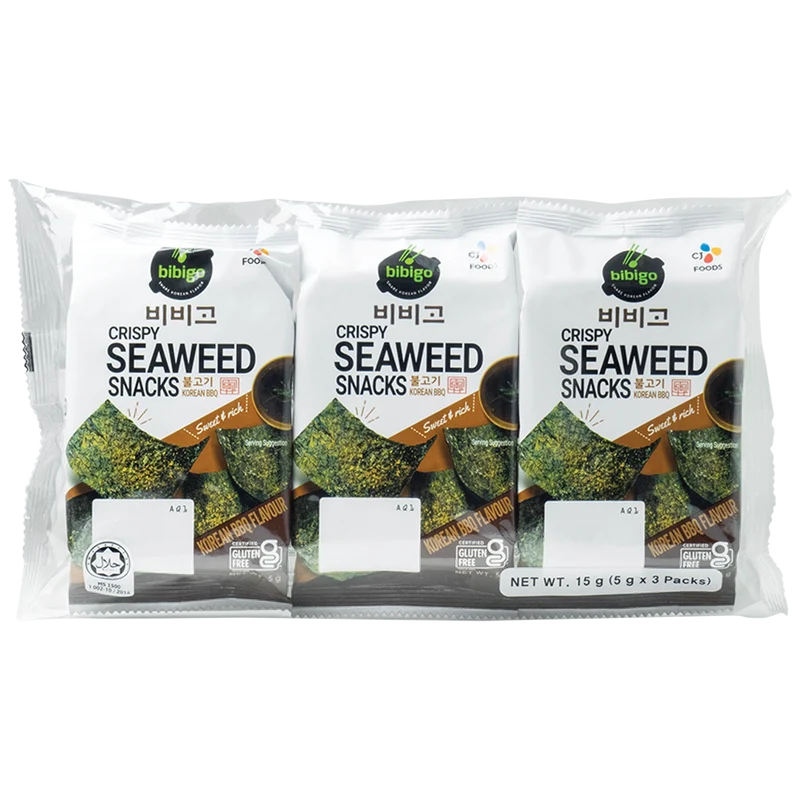 BIBIGO Crispy Seaweed BBQ 15G (3x5G)