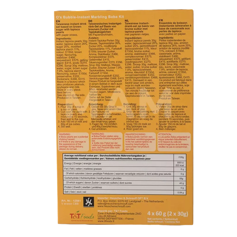 O's Bubble Instant Boba Brown Sugar Tee 240G