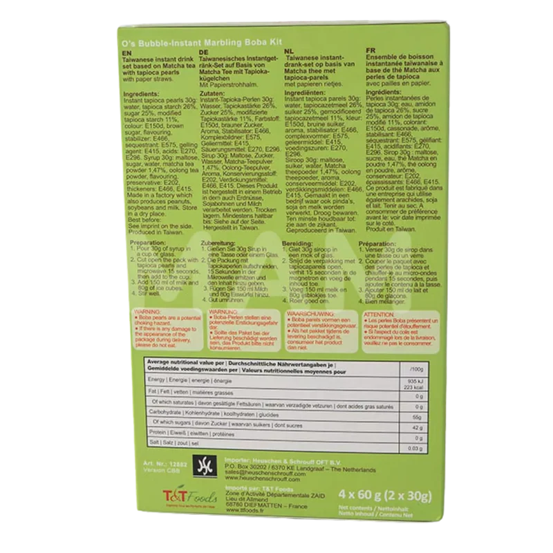 O's Bubble Instant Boba Matcha Tee 240G