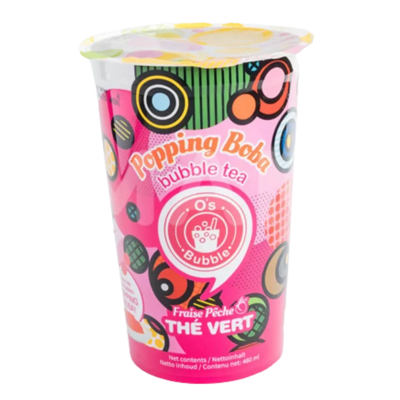 O'S Popping Boba Lychee Mango 2x480ML