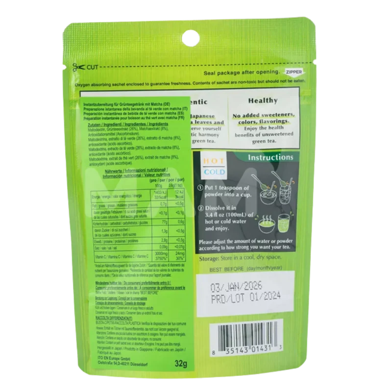 ITO EN Instant Grüntee- Pulver mit Matcha 32G