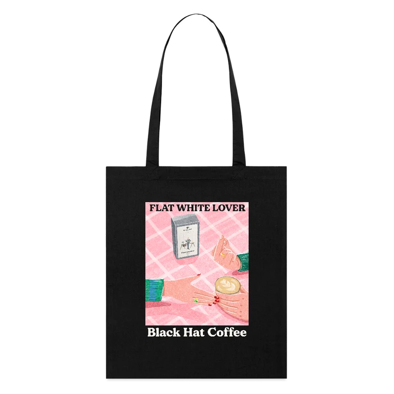 Flat White Lover Tote Bag Organic