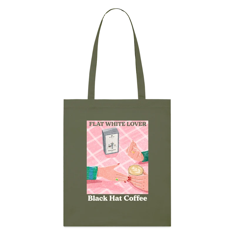 Flat White Lover Tote Bag Organic