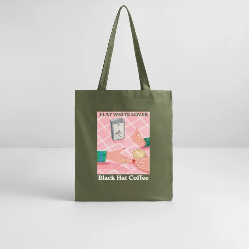 Flat White Lover Tote Bag Organic