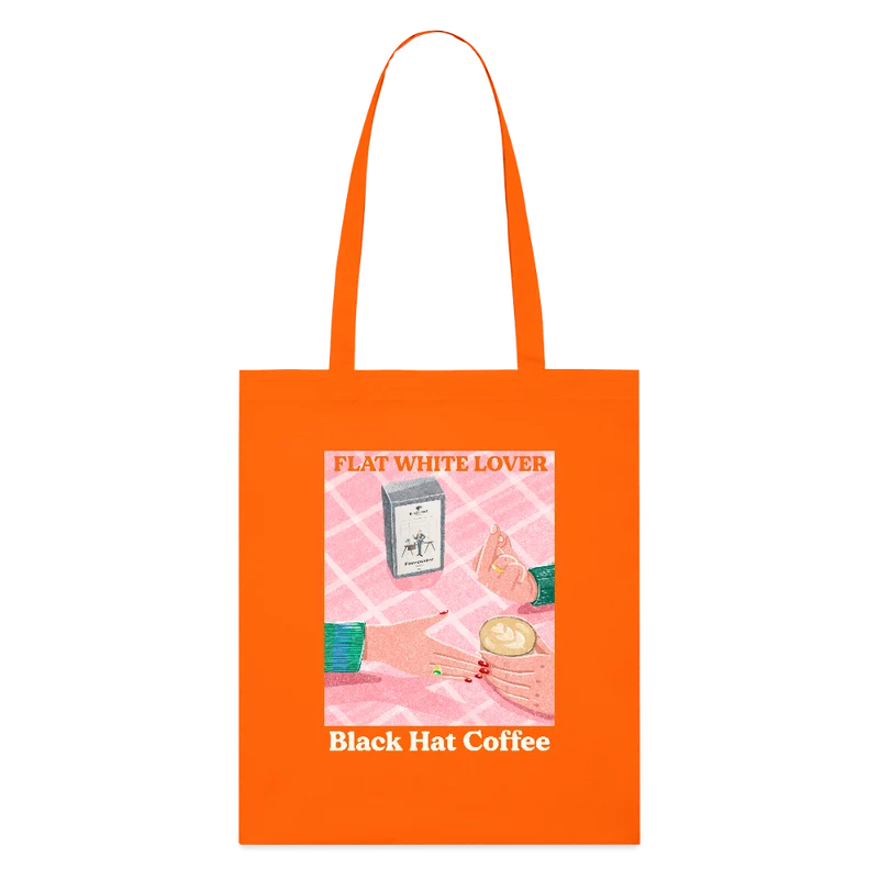 Flat White Lover Tote Bag Organic