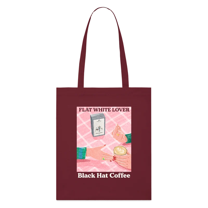 Flat White Lover Tote Bag Organic