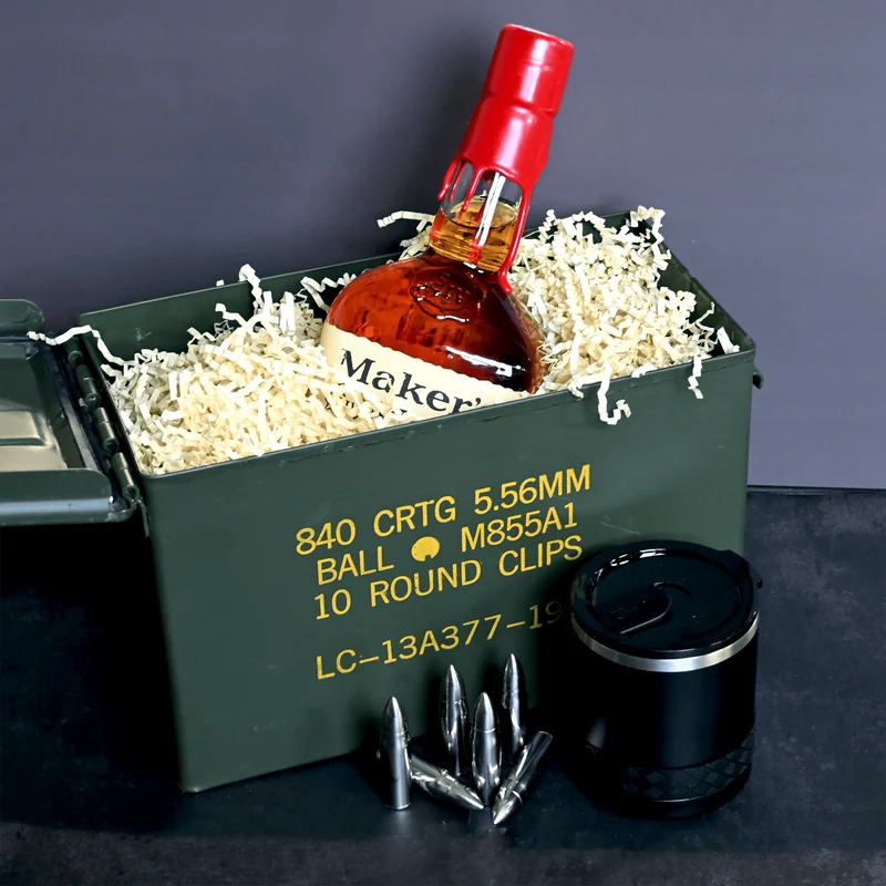 Ammo Can Whiskey Gift Set -- Pick Your Bottle