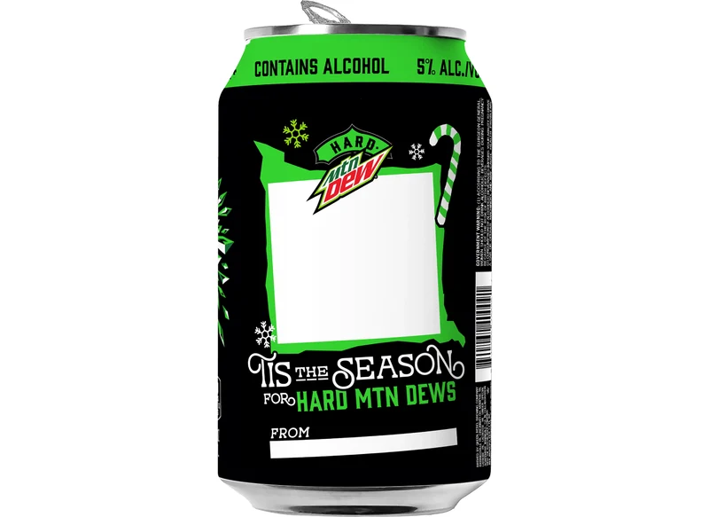 Hard MTN DEW Holiday Can Cards