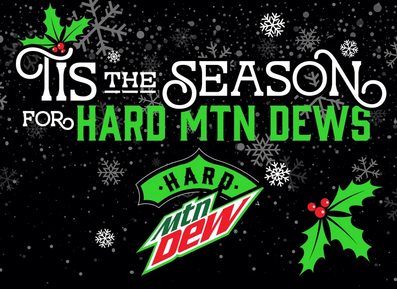 Hard MTN DEW Holiday Can Cards